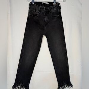 Mavi Jeans Black. Niki High-Rise, Straight Crop Size 24